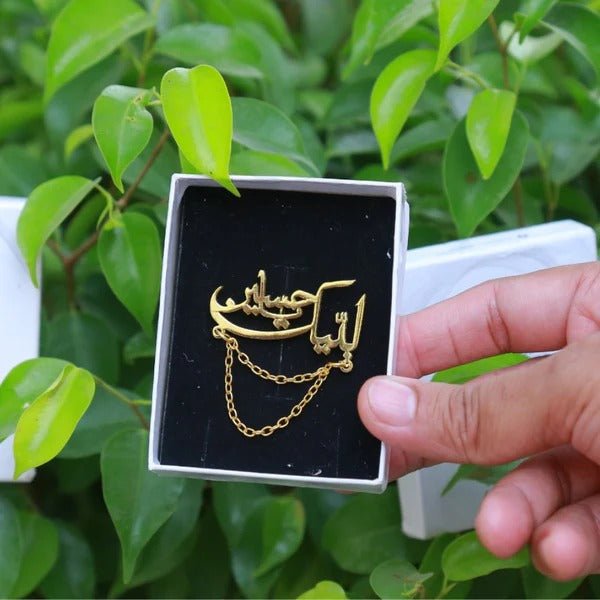 Labaik Ya hussain Premium Metal Badge